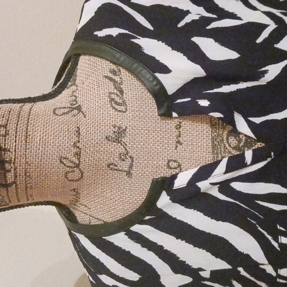 Rafaello Zebra Print Sharktail Blouse View 3